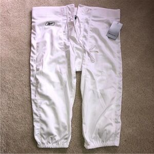 NWT Reebok White Poly Pique Polyester Football Pants Size: Men's - XL